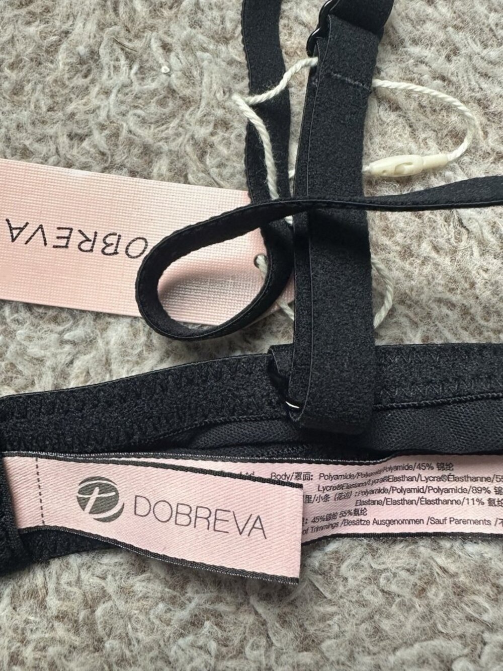Dobreva Women’s Black Sheer Unlined Lace Underwire Bra Size 34c Nwt Sf2202201 — image 7 of 8